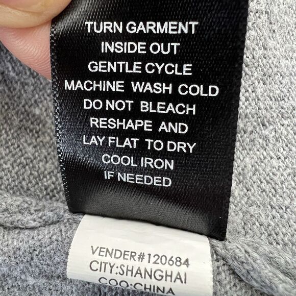 Hot Topic Cardigan Womens M Gray Music Notes Border Hooded Open Front Sweater - Picture 7 of 10